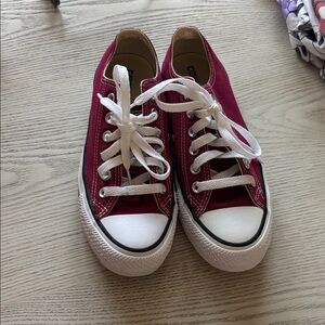 Converse Maroon Sneakers with White Accents